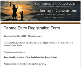 Pugwash Local Life to Pugwash Gathering of the Clans Join us on Canada Day July 1st