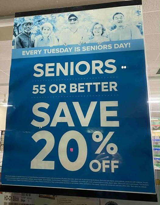 Every Tuesday at the Guardian Pharmacy Seniors Discount