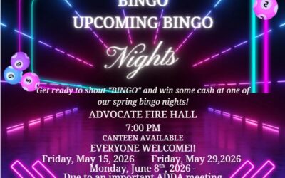 Upcoming Advocate Community Bingo Dates June 8