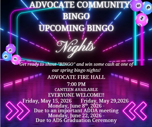 Upcoming Advocate Community Bingo Dates June 8