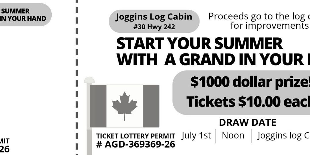 The Joggins Improvement Committee is having a draw, To Celebrate Canada Day.