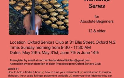 Northumberland Strait Fiddlers Fiddle Workshop for Absolute Beginners June 14