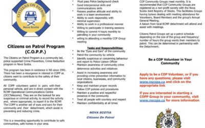 Amherst Police Department – Amherst NS: Are you interested in Joining Citizens on Patrol?