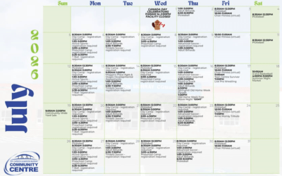 July Activities at the Dr. Carson & Marion Murray Community Centre