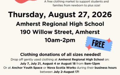 Cumberland SchoolsPlus is having a free Community Clothing Market on August 27 in Amherst