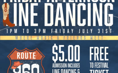 Friday Afternoon Line Dancing Friday July 31st at the Route 960 Country Music Festival!