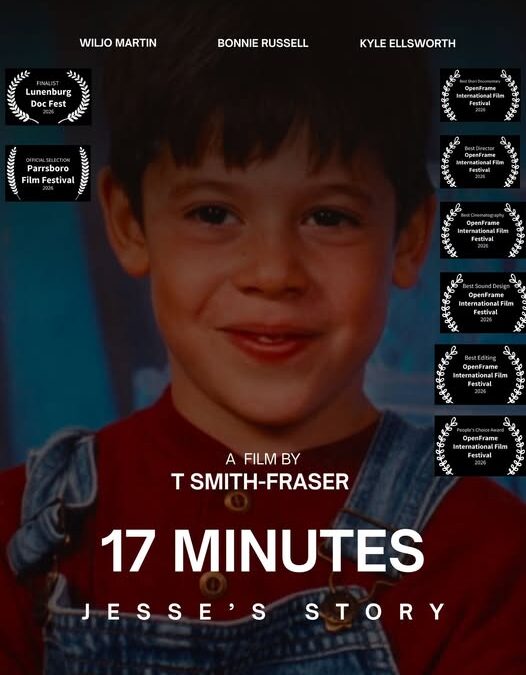 17 Minutes: Jesse’s Story will be screening at The Parrsboro Film Festival on Saturday Oct. 3rd.