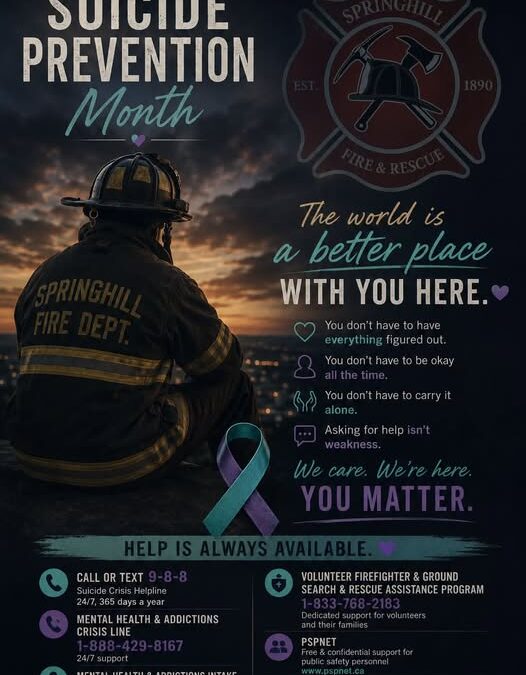 September is Suicide Prevention Month Springhill Fire Department