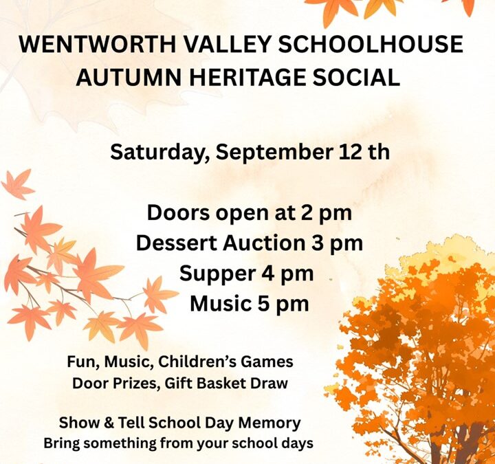 Upcoming Events at the Wentworth Recreation Centre