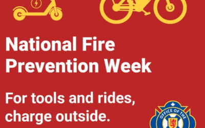 National Fire Prevention Week For Tools and Rides Charge Outside