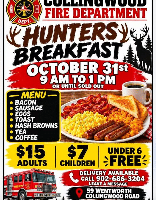 Collingwood Fire Department Presents: Hunters Breakfast October 31