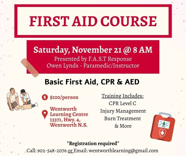 CPR & First Aid Training at The Wentworth Learning Centre November 21