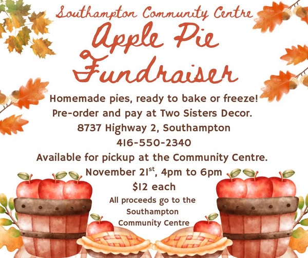 Southampton Community Center Apple Pie Fundraiser